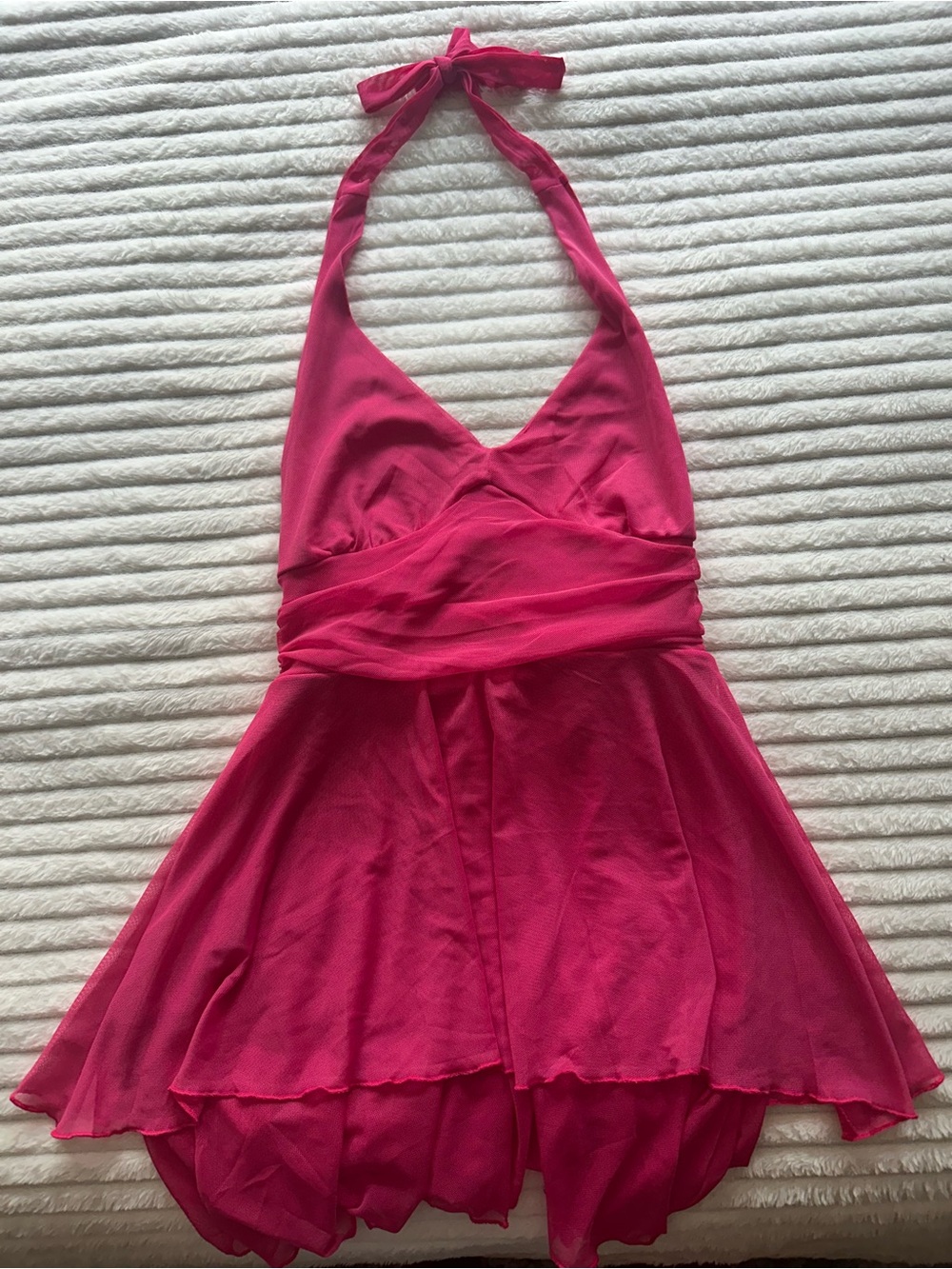 Hot Pink Halter super mini dress/top
